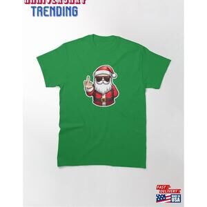 Middle Finger Santa Classic Tshirt Unisex